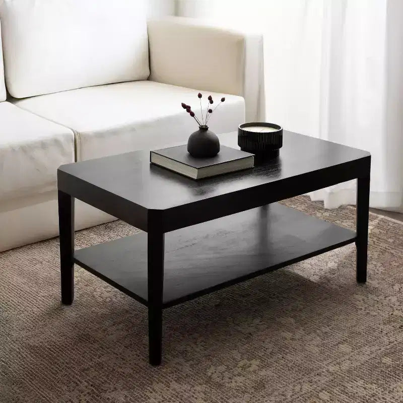 Table basse rectangulaire, 36x20x18, Noire