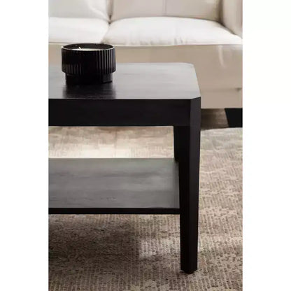Table basse rectangulaire, 36x20x18, Noire