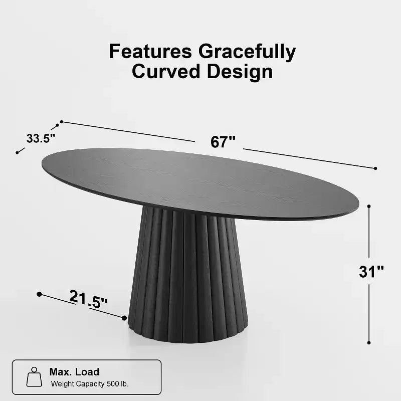 Table à manger ronde en bois massif de 67 pouces de style nordique, grande table ronde moderne et simple pour restaurant à domicile, design de luxe léger.