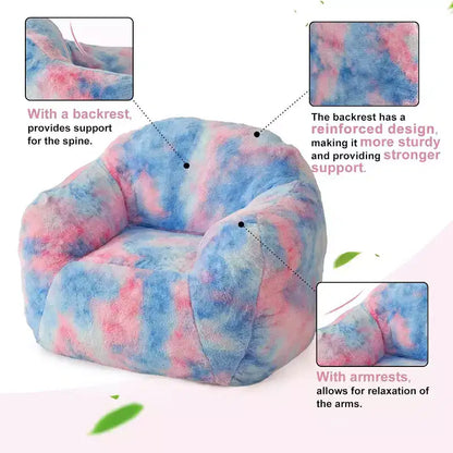 Grand pouf géant, fauteuil en mousse à mémoire de forme pour adultes et enfants, remplace un canapé dans les salons et chambres, bleu