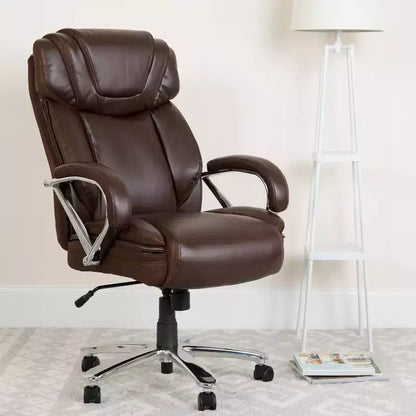 Chaise de bureau ergonomique pivotante en LeatherSoft, série HERCULES, grande taille, capacité de 225 kg