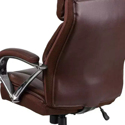 Chaise de bureau ergonomique pivotante en LeatherSoft, série HERCULES, grande taille, capacité de 225 kg