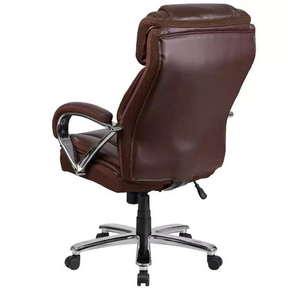 Chaise de bureau ergonomique pivotante en LeatherSoft, série HERCULES, grande taille, capacité de 225 kg