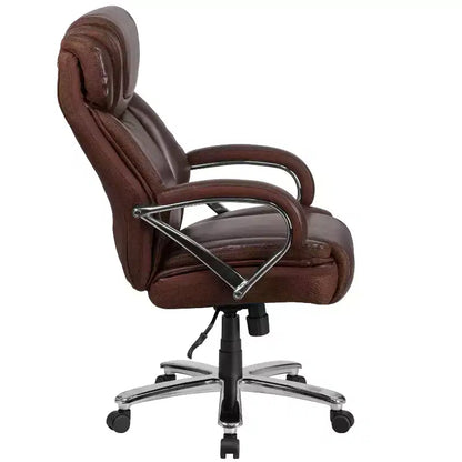 Chaise de bureau ergonomique pivotante en LeatherSoft, série HERCULES, grande taille, capacité de 225 kg