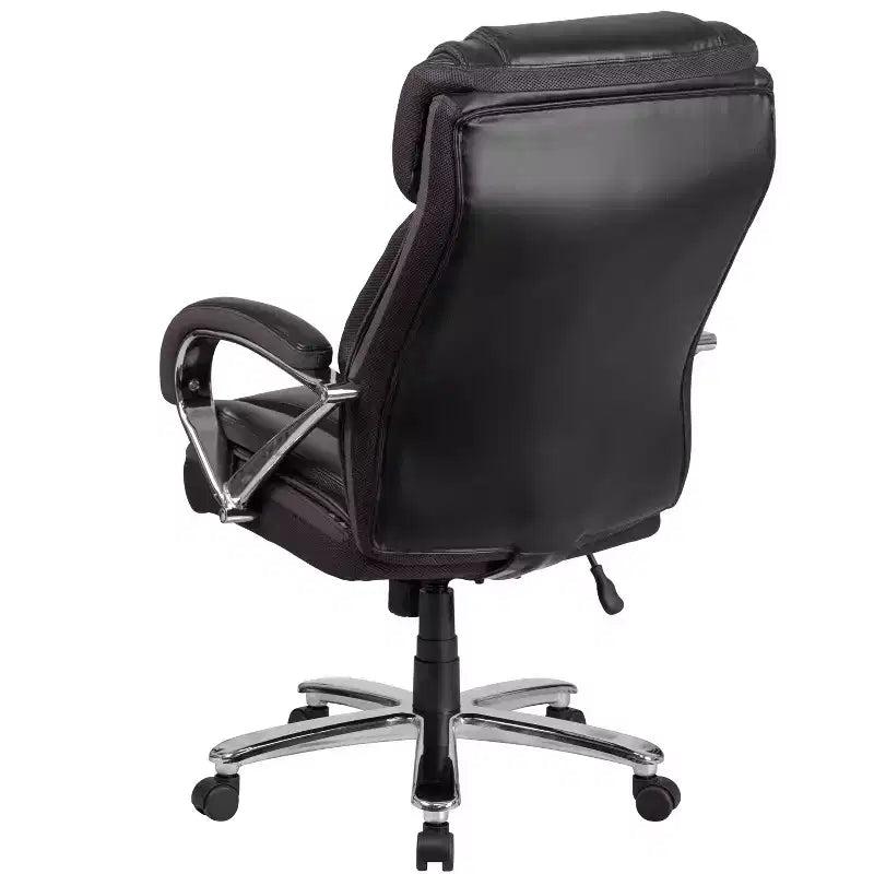 Chaise de bureau ergonomique pivotante en LeatherSoft, série HERCULES, grande taille, capacité de 225 kg