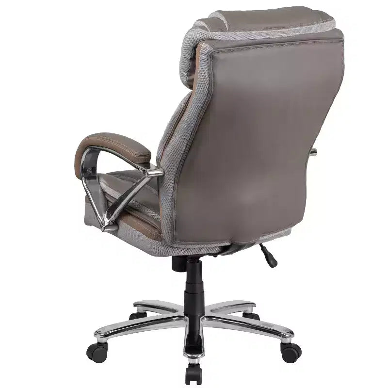 Chaise de bureau ergonomique pivotante en LeatherSoft, série HERCULES, grande taille, capacité de 225 kg