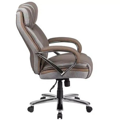 Chaise de bureau ergonomique pivotante en LeatherSoft, série HERCULES, grande taille, capacité de 225 kg