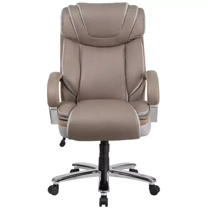 Chaise de bureau ergonomique pivotante en LeatherSoft, série HERCULES, grande taille, capacité de 225 kg