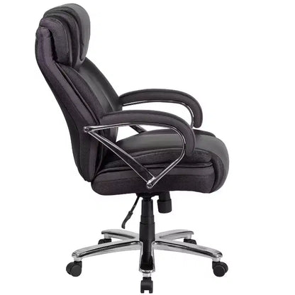 Chaise de bureau ergonomique pivotante en LeatherSoft, série HERCULES, grande taille, capacité de 225 kg