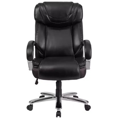 Chaise de bureau ergonomique pivotante en LeatherSoft, série HERCULES, grande taille, capacité de 225 kg