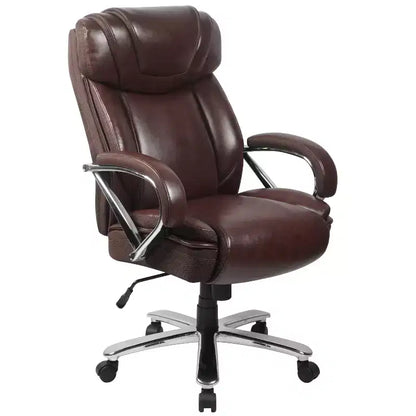 Chaise de bureau ergonomique pivotante en LeatherSoft, série HERCULES, grande taille, capacité de 225 kg
