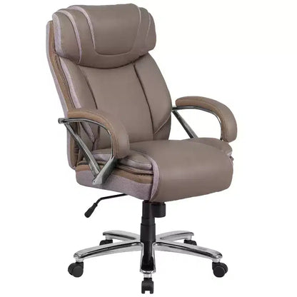 Chaise de bureau ergonomique pivotante en LeatherSoft, série HERCULES, grande taille, capacité de 225 kg