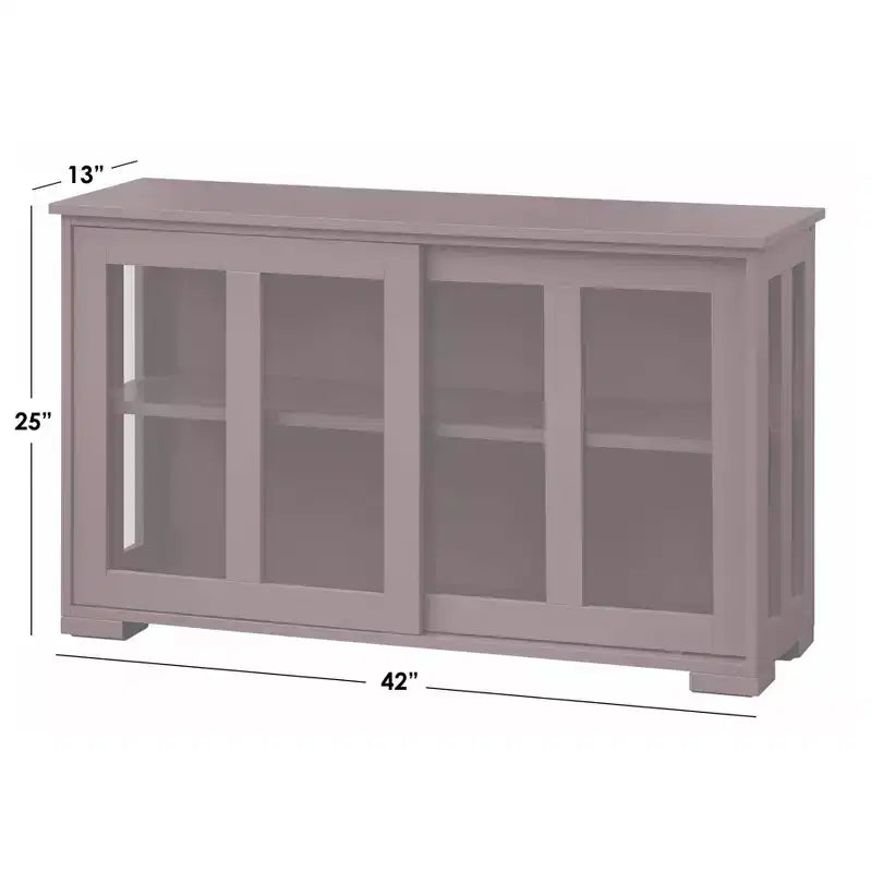 Meuble bas avec portes coulissantes en verre