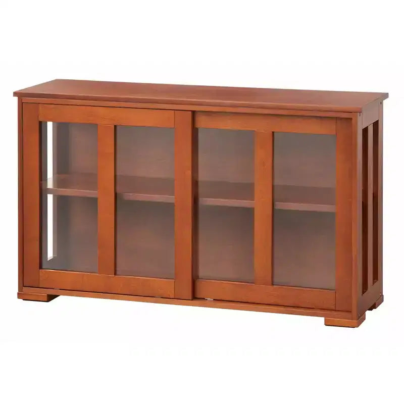 Meuble bas avec portes coulissantes en verre