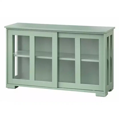 Buylateral Pacific Stackable Cabinet with Sliding Glass Doors