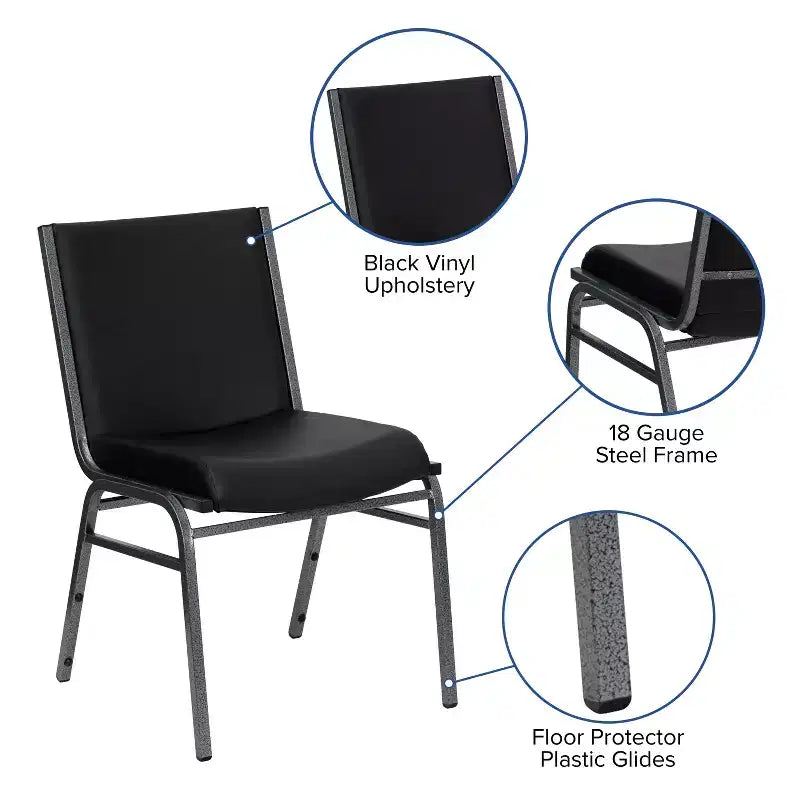 Chaise empilable d'accueil et d'invité robuste