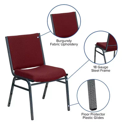 Chaise empilable d'accueil et d'invité robuste