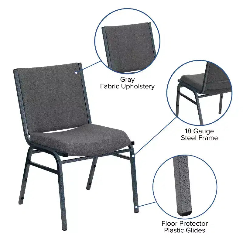 Chaise empilable d'accueil et d'invité robuste