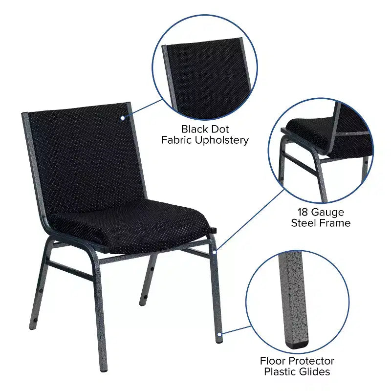 Chaise empilable d'accueil et d'invité robuste