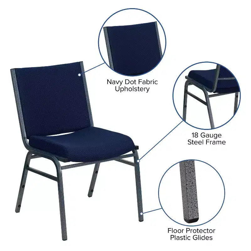 Chaise empilable d'accueil et d'invité robuste