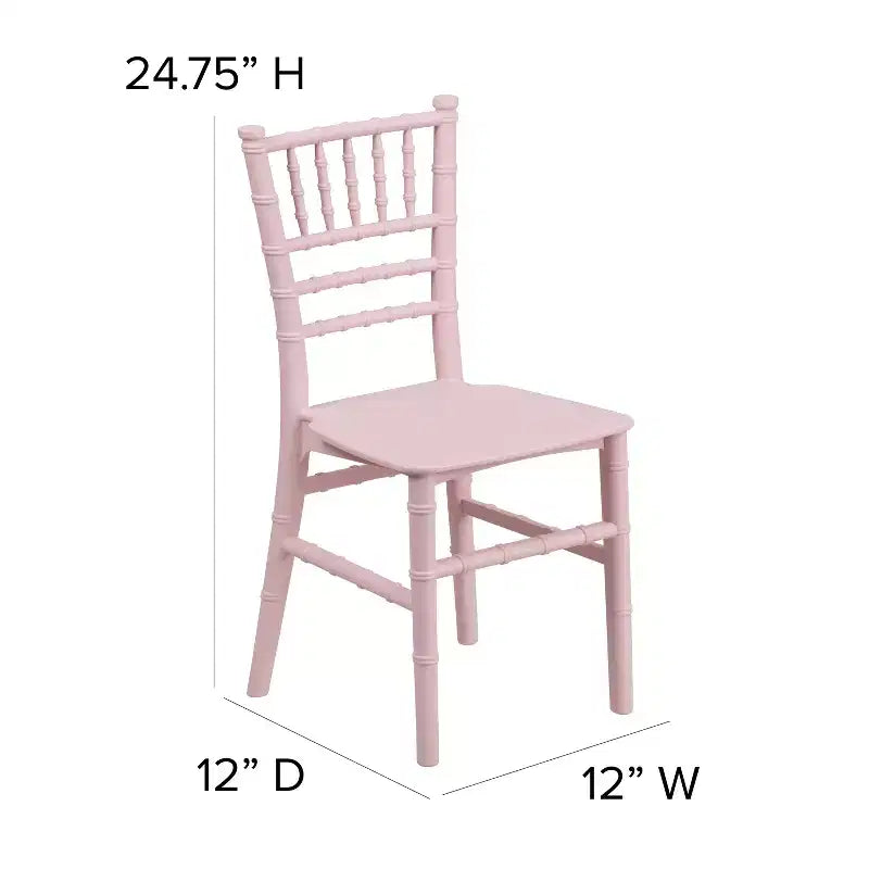 Chaise Chiavari en résine pour enfants, toutes occasions, pour la maison et la location