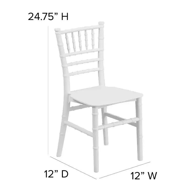 Chaise Chiavari en résine pour enfants, toutes occasions, pour la maison et la location