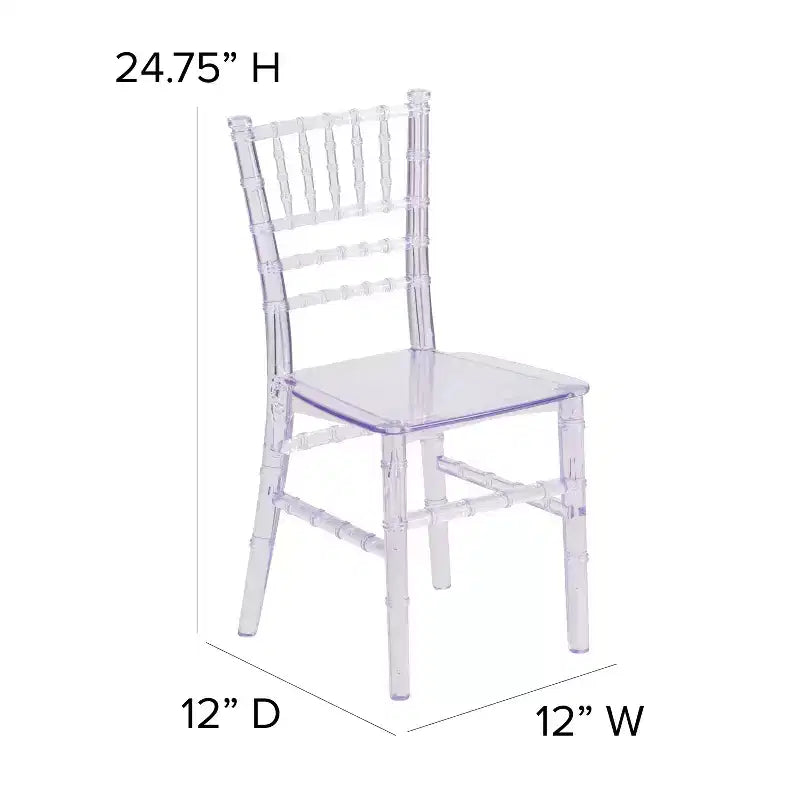 Chaise Chiavari en résine pour enfants, toutes occasions, pour la maison et la location