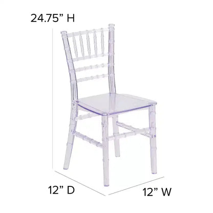Chaise Chiavari en résine pour enfants, toutes occasions, pour la maison et la location