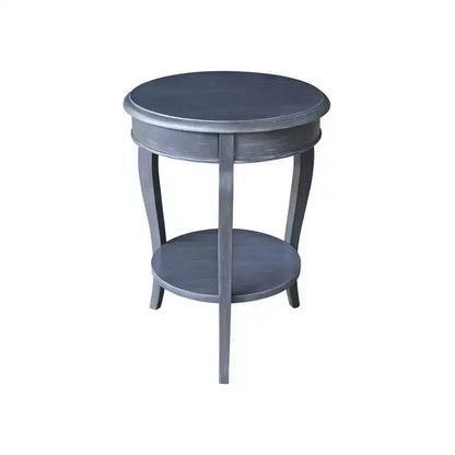 Table d'appoint en bois massif, finition peinte noire, 45,7x45,7x61 cm, assemblage par un adulte requis