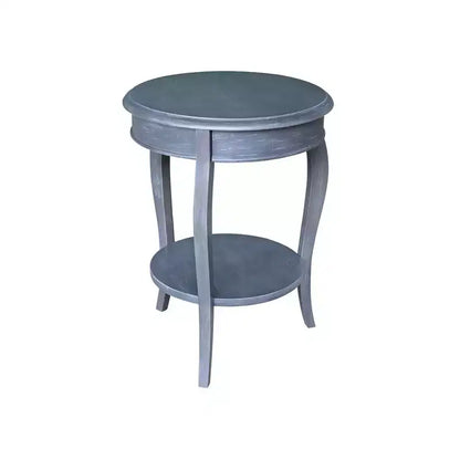 Table d'appoint en bois massif, finition peinte noire, 45,7x45,7x61 cm, assemblage par un adulte requis