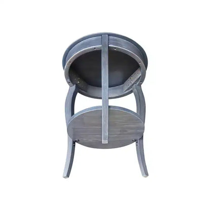 Table d'appoint en bois massif, finition peinte noire, 45,7x45,7x61 cm, assemblage par un adulte requis