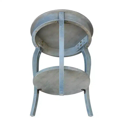 Table d'appoint en bois massif, finition peinte noire, 45,7x45,7x61 cm, assemblage par un adulte requis