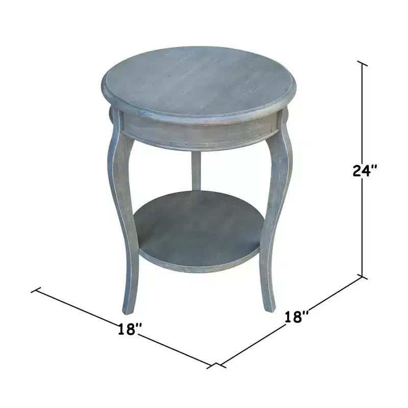 Table d'appoint en bois massif, finition peinte noire, 45,7x45,7x61 cm, assemblage par un adulte requis
