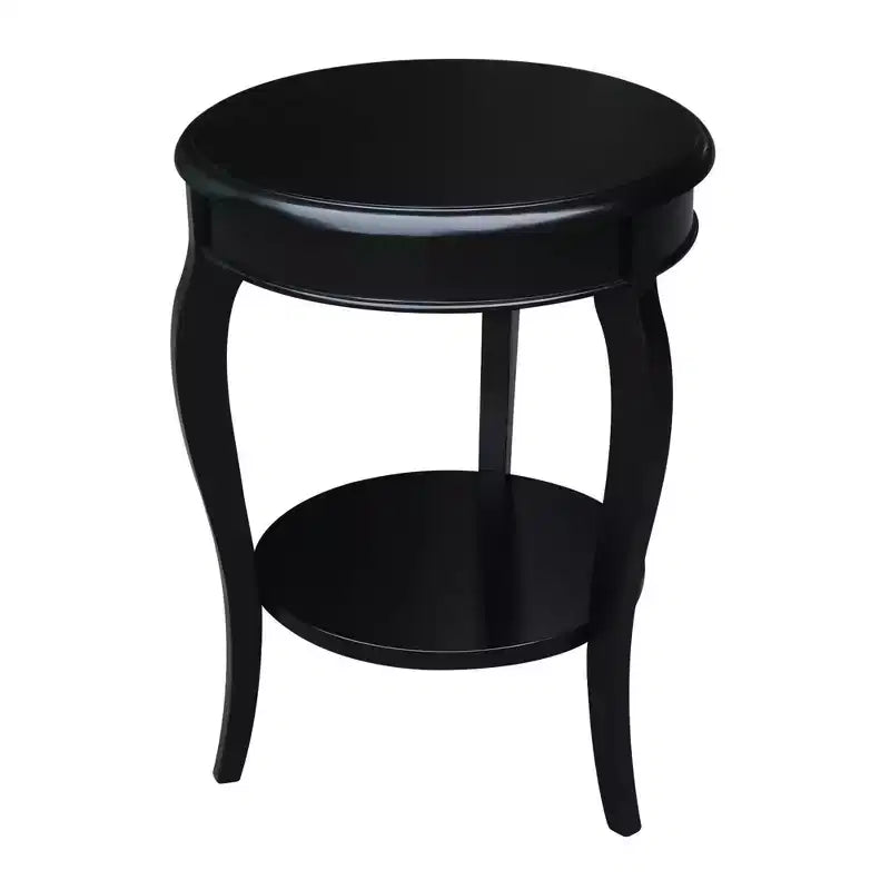 Table d'appoint en bois massif, finition peinte noire, 45,7x45,7x61 cm, assemblage par un adulte requis