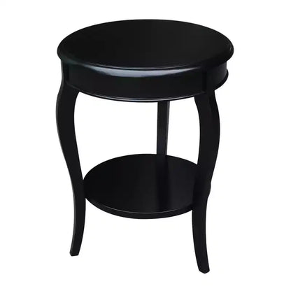 Table d'appoint en bois massif, finition peinte noire, 45,7x45,7x61 cm, assemblage par un adulte requis