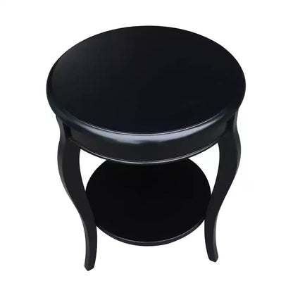 Table d'appoint en bois massif, finition peinte noire, 45,7x45,7x61 cm, assemblage par un adulte requis