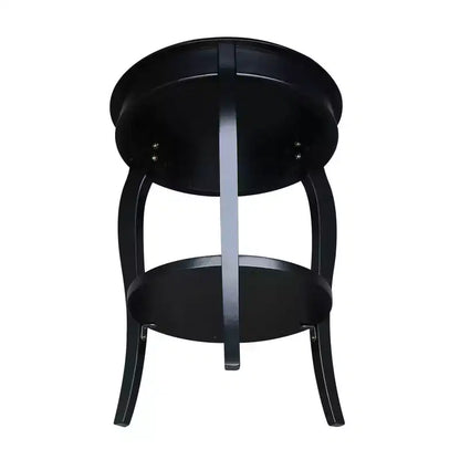 Table d'appoint en bois massif, finition peinte noire, 45,7x45,7x61 cm, assemblage par un adulte requis