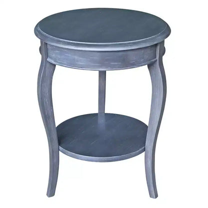 Table d'appoint en bois massif, finition peinte noire, 45,7x45,7x61 cm, assemblage par un adulte requis