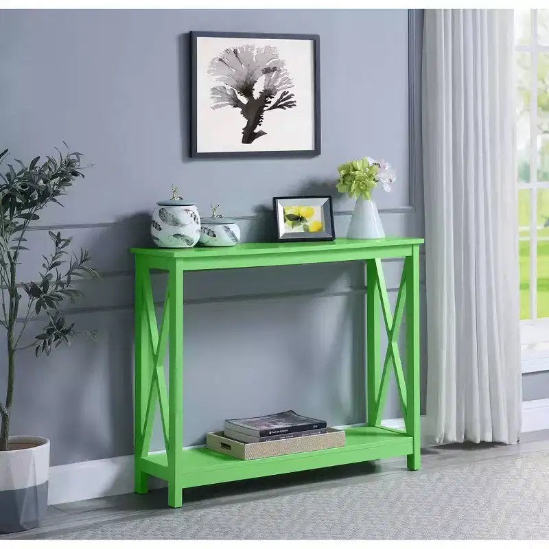 Console avec étagère, design moderne, assemblage par un adulte requis
