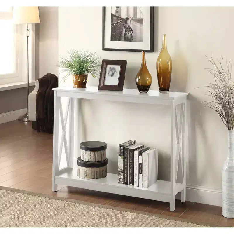 Console avec étagère, design moderne, assemblage par un adulte requis