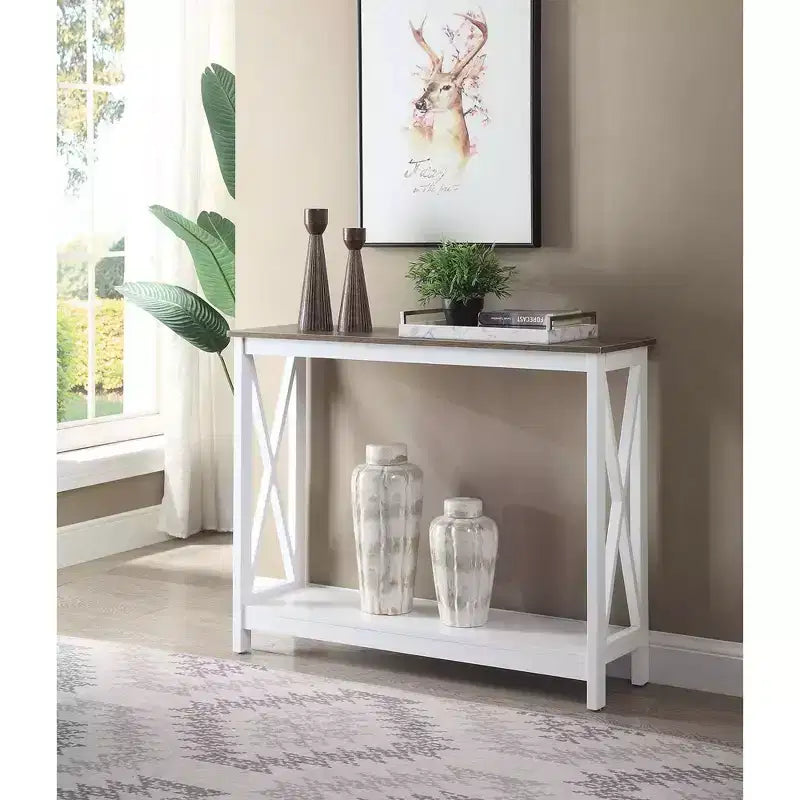 Console avec étagère, design moderne, assemblage par un adulte requis