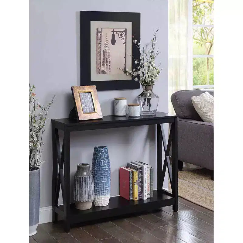 Console avec étagère, design moderne, assemblage par un adulte requis