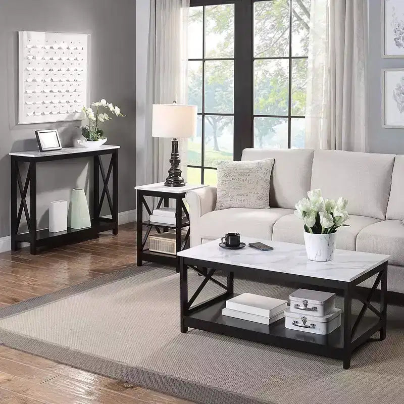 Console avec étagère, design moderne, assemblage par un adulte requis
