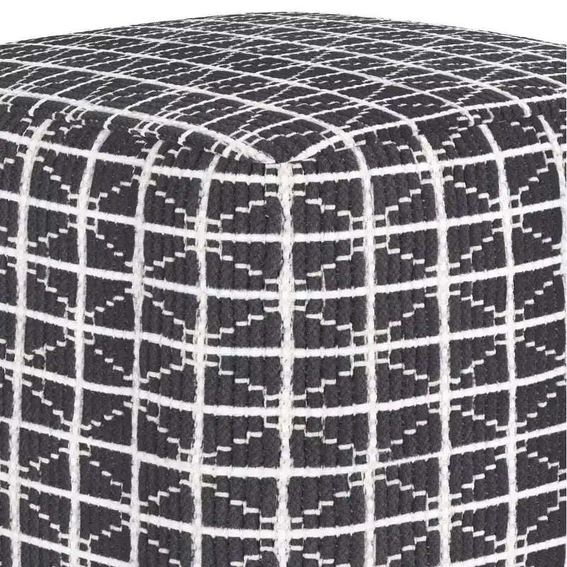 Pouf carré, housse 100 % coton, remplissage polystyrène, 45,7 x 45,7 x 35,6 cm, aucun assemblage requis