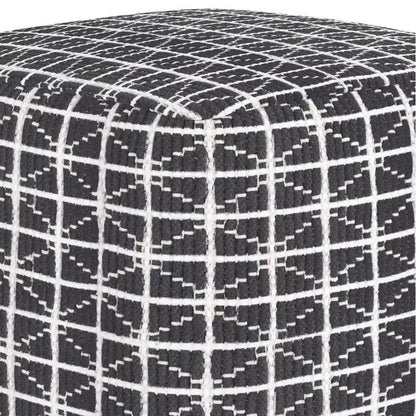 Pouf carré, housse 100 % coton, remplissage polystyrène, 45,7 x 45,7 x 35,6 cm, aucun assemblage requis
