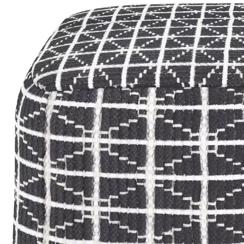 Pouf carré, housse 100 % coton, remplissage polystyrène, 45,7 x 45,7 x 35,6 cm, aucun assemblage requis