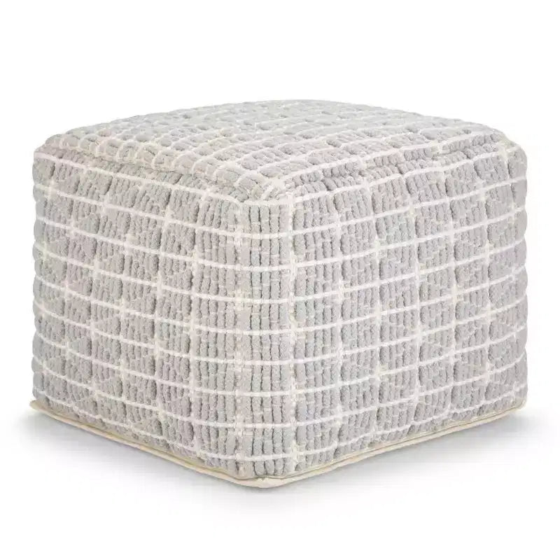 Pouf carré, housse 100 % coton, remplissage polystyrène, 45,7 x 45,7 x 35,6 cm, aucun assemblage requis