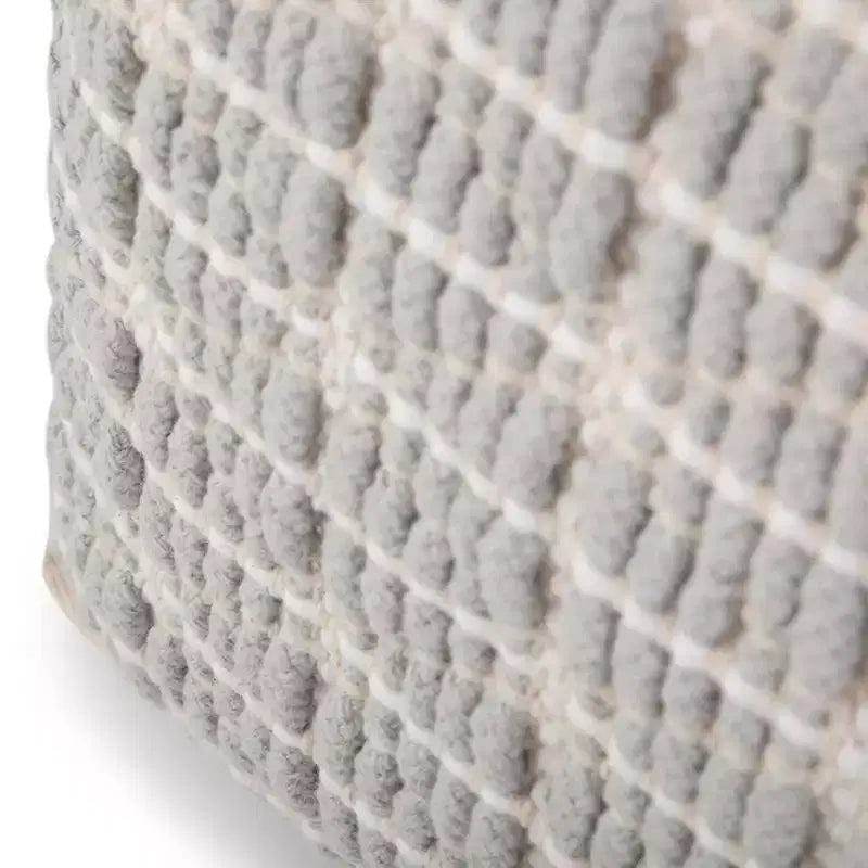 Pouf carré, housse 100 % coton, remplissage polystyrène, 45,7 x 45,7 x 35,6 cm, aucun assemblage requis