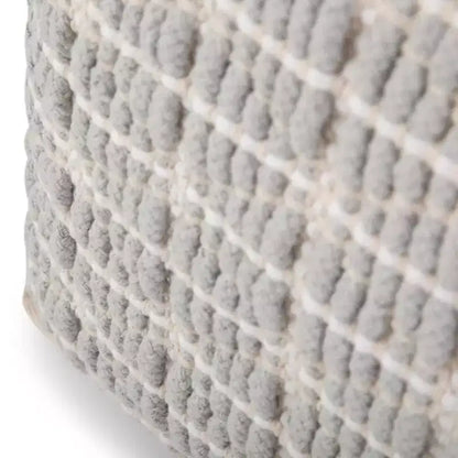 Pouf carré, housse 100 % coton, remplissage polystyrène, 45,7 x 45,7 x 35,6 cm, aucun assemblage requis