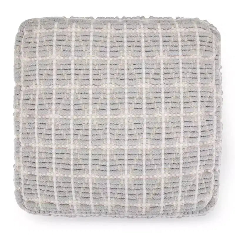 Pouf carré, housse 100 % coton, remplissage polystyrène, 45,7 x 45,7 x 35,6 cm, aucun assemblage requis
